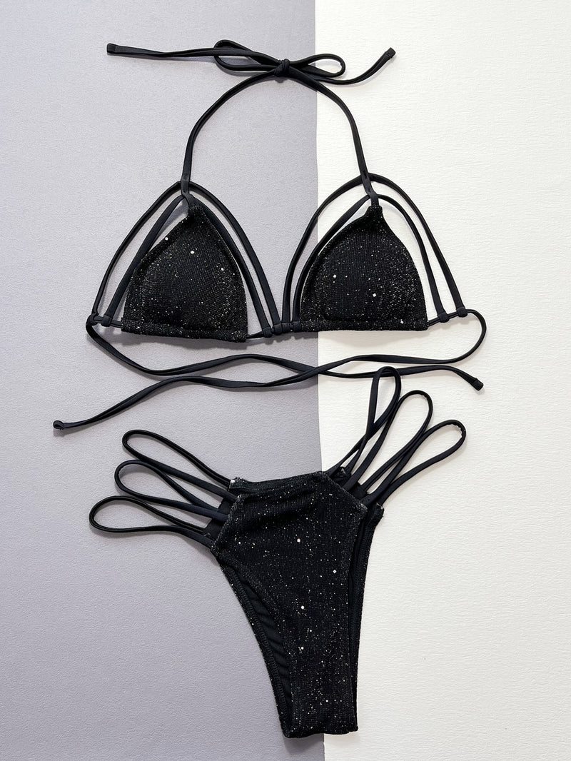 black color bikini two-piece