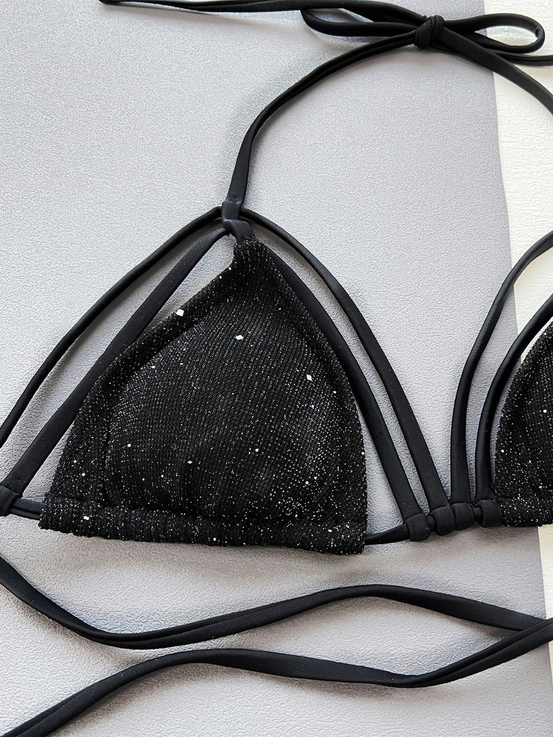black color bikini two-piece