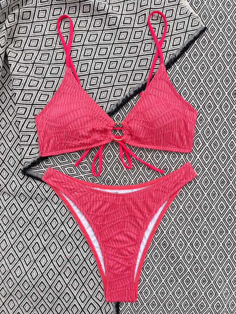 solid bikini two-piece