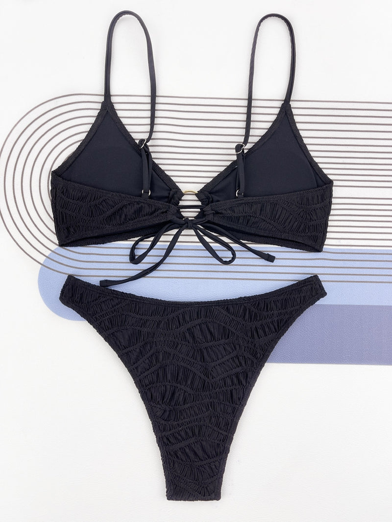 solid bikini two-piece