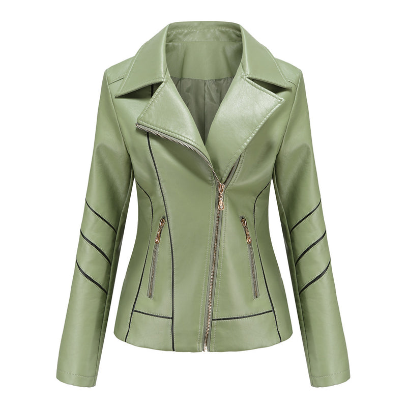 Faux PU Leather Jackets Coat Women Outerwear