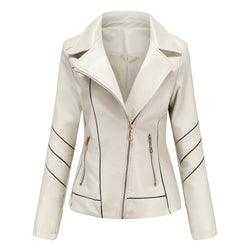 Faux PU Leather Jackets Coat Women Outerwear