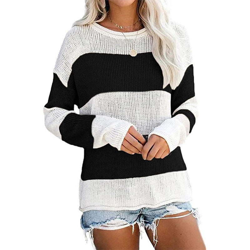 Hit Color Striped Sweater