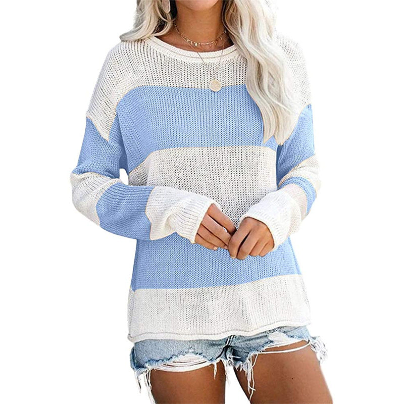 Hit Color Striped Sweater