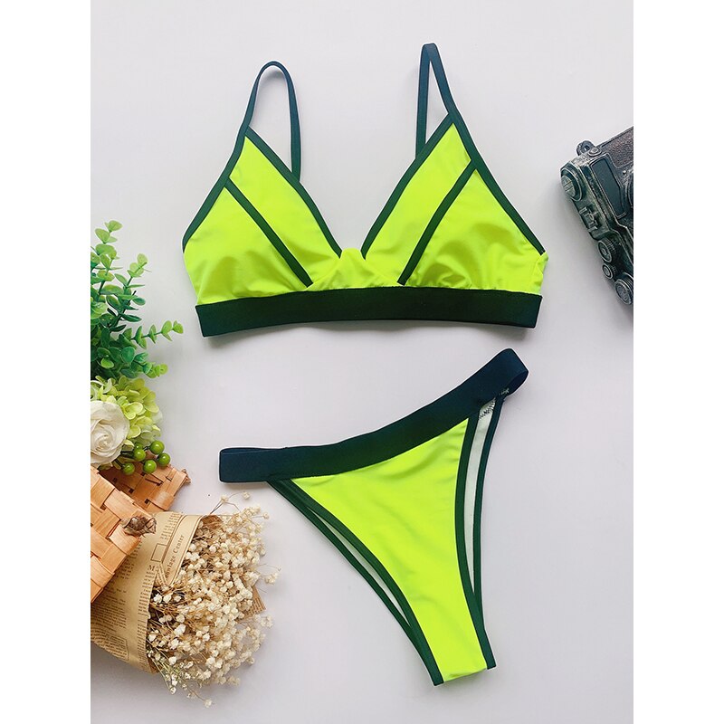 Sexy Splicing Bikini Female Swimsuit