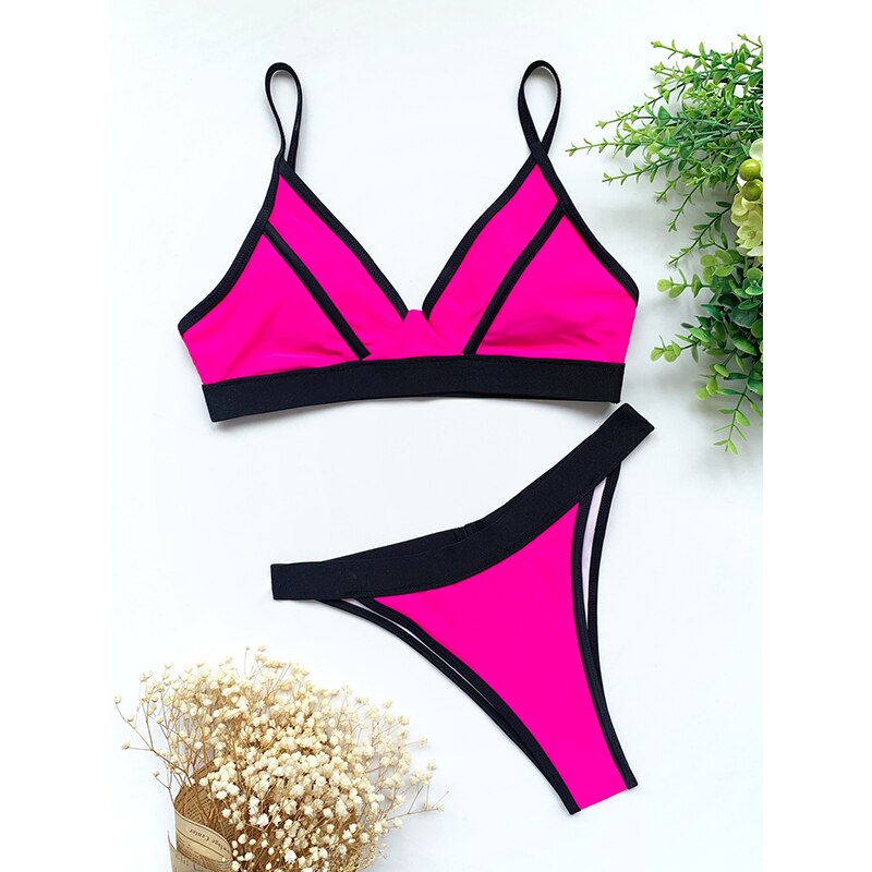 Sexy Splicing Bikini Female Swimsuit