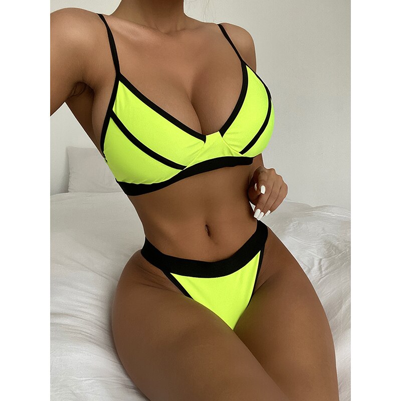 Sexy Splicing Bikini Female Swimsuit