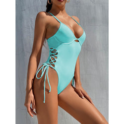 Sexy Strappy Bandage Swimwear For Women Push Up Solid One Piece Swimsuit High Quality Monokini Summer Bathing Suit Beach