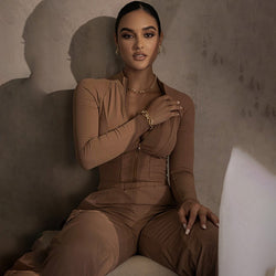 Women Bodysuit Long Sleeve Regular Zipper Jumpsuit Women Fashion Streetwear Outfits Overalls
