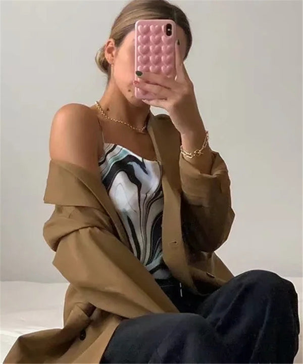 Loose Simple Long Sleeve Blazer Jacket Coat