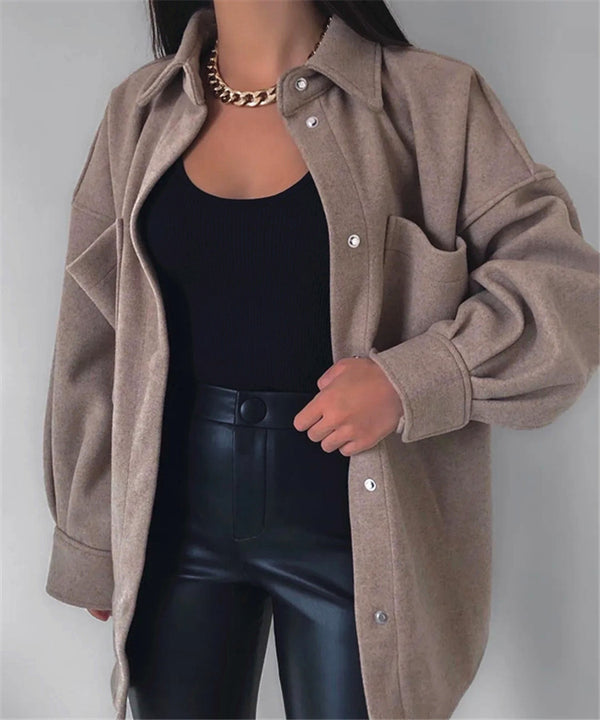 Loose Woolen Jacket Coat Outwear