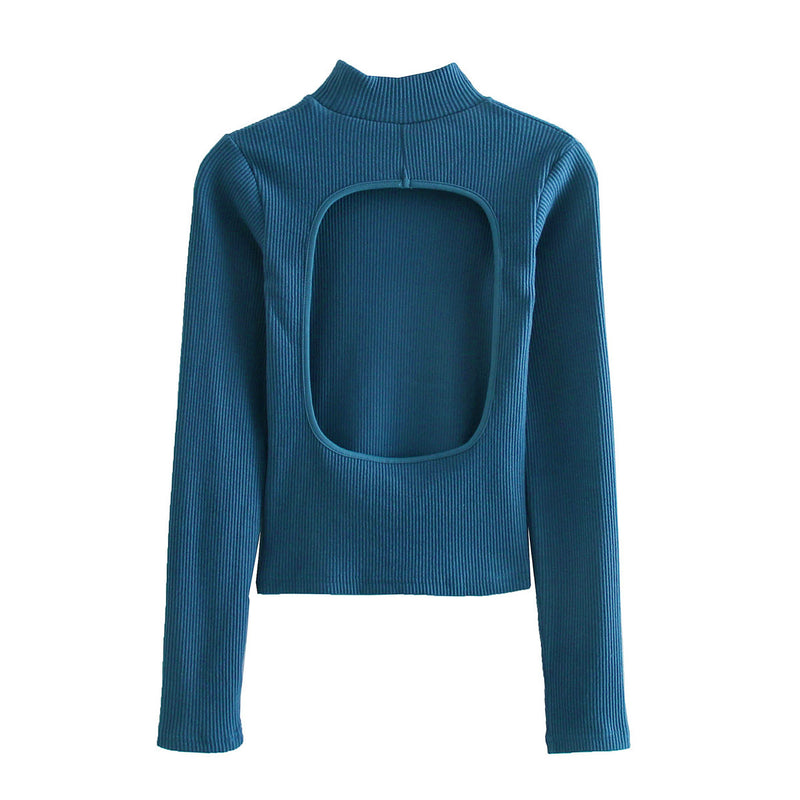 Women Sexy Backless Slim Tops Blouse
