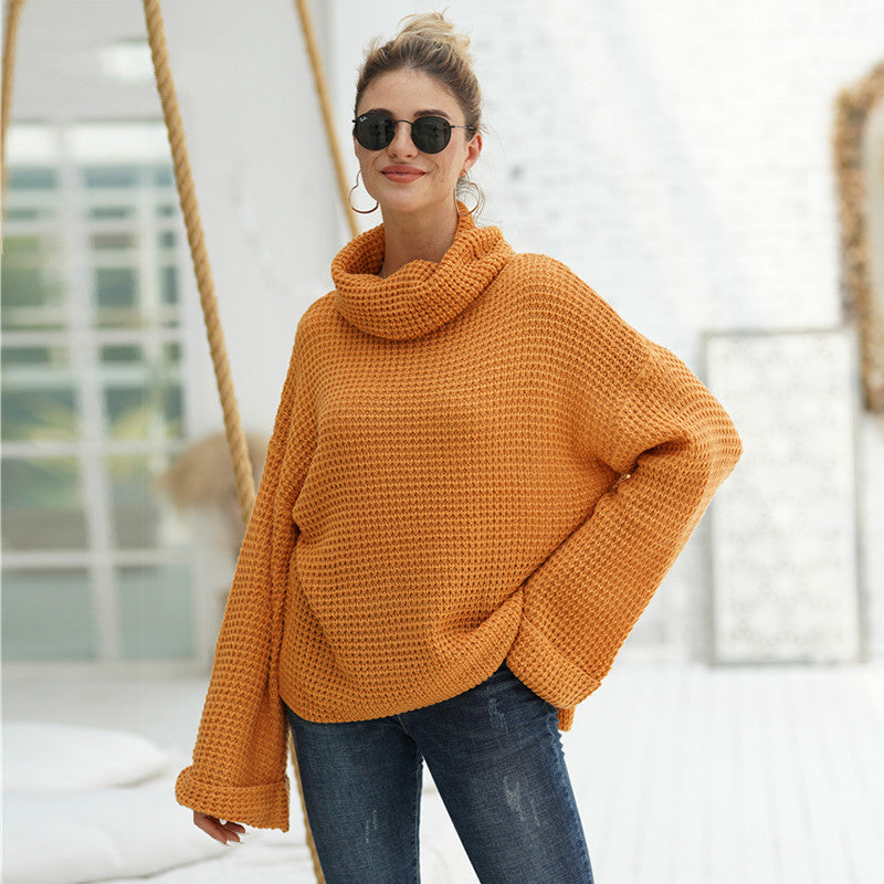 Women Turtleneck Oversize Knitted Jumper