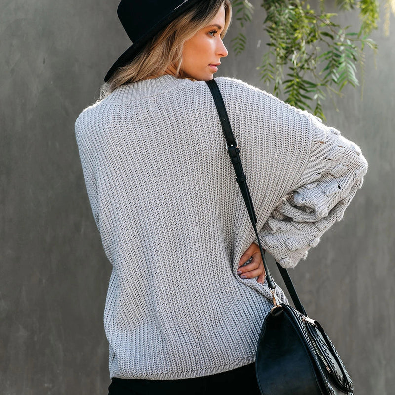Women Loose Knitted Pullover Winter Sweater