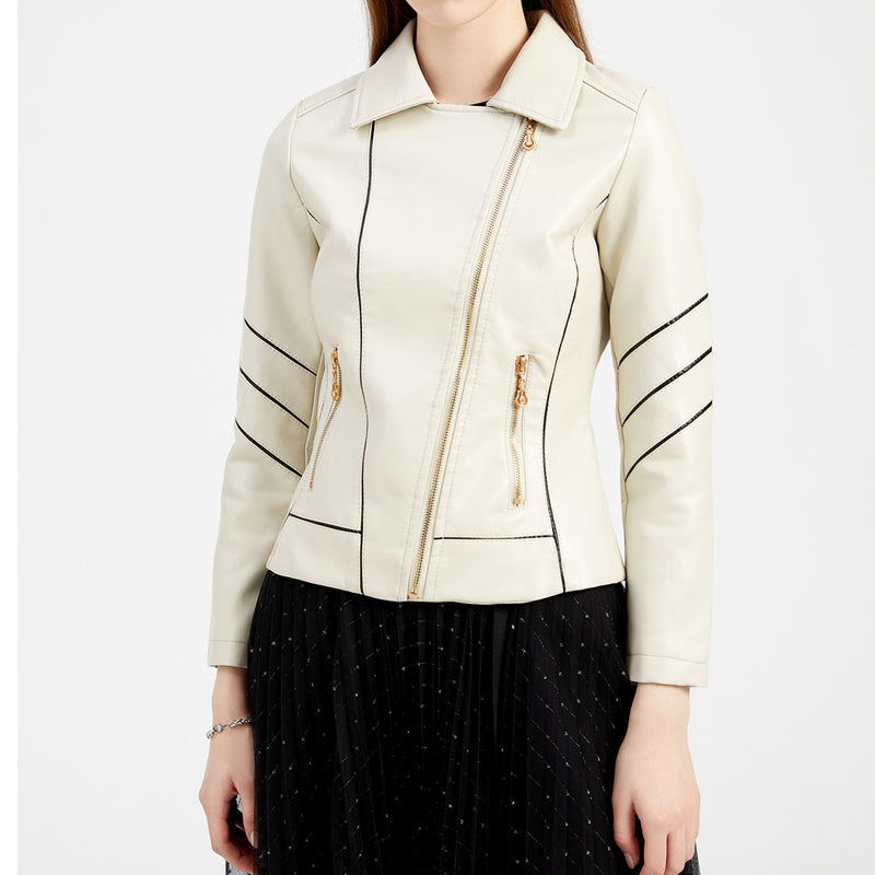 Faux PU Leather Jackets Coat Women Outerwear