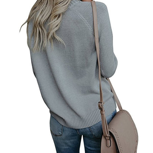 Women Long Sleeve Slim Heart Knitted Sweaters