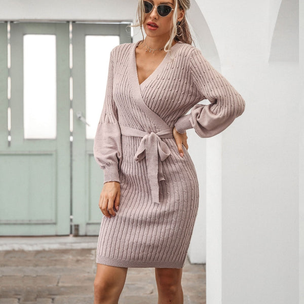 Autumn Winter A- Line sweater Dress
