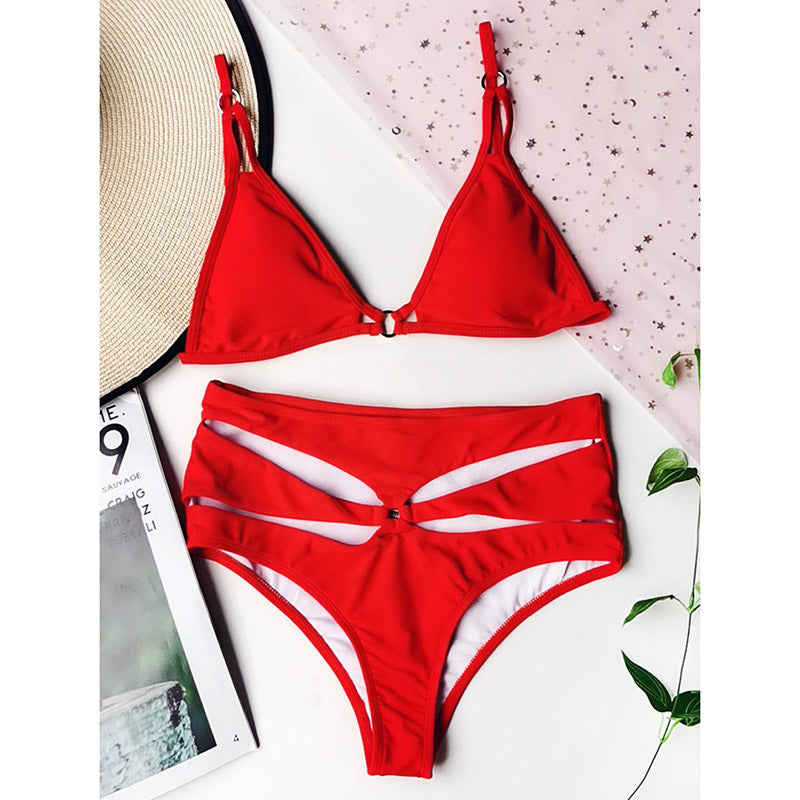 Push Up Bikinis Women's Swimsuit Cut Out Swimwear