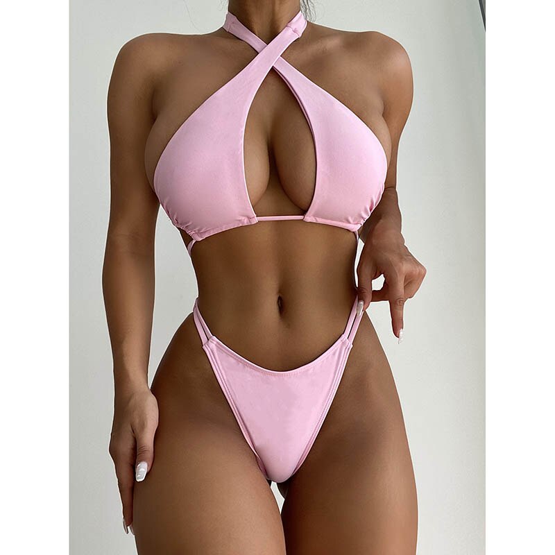 Off Shoulder Bikini Halter Women's Swimsuit