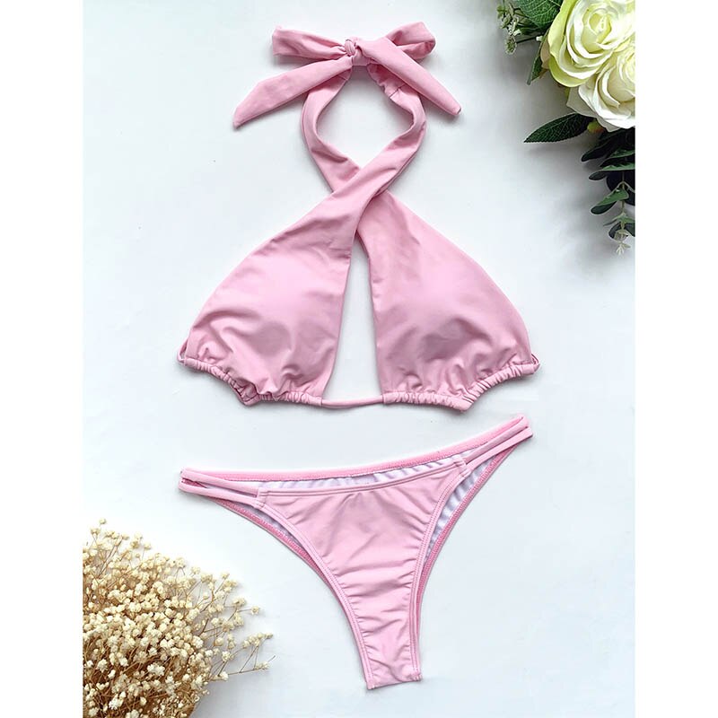 Off Shoulder Bikini Halter Women's Swimsuit