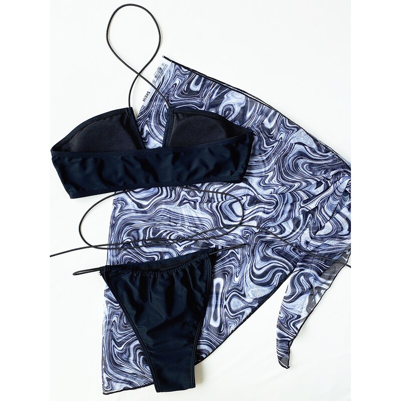 Off Shoulder Bikinis Strap Halter Women's Swimsuit