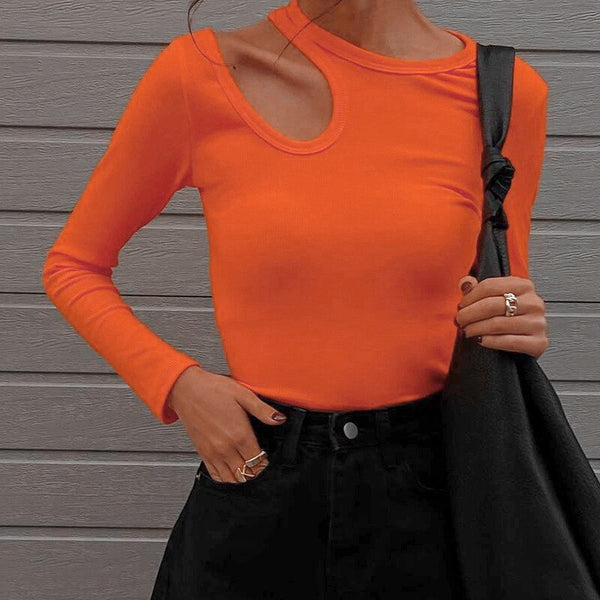 Long Sleeve Tee O-neck Tops