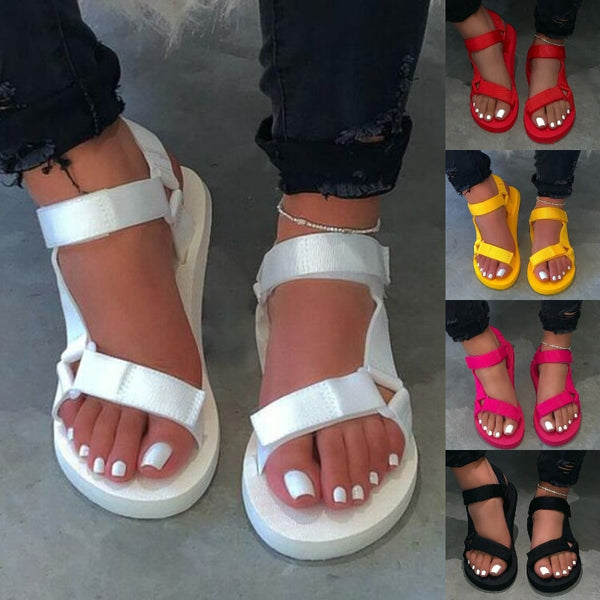 Ladies Outdoor Beach Slippers 2020 New Women Spring/Summer New Soft-Slip Non-Slip Sandals Foam Sole Durable Sandals
