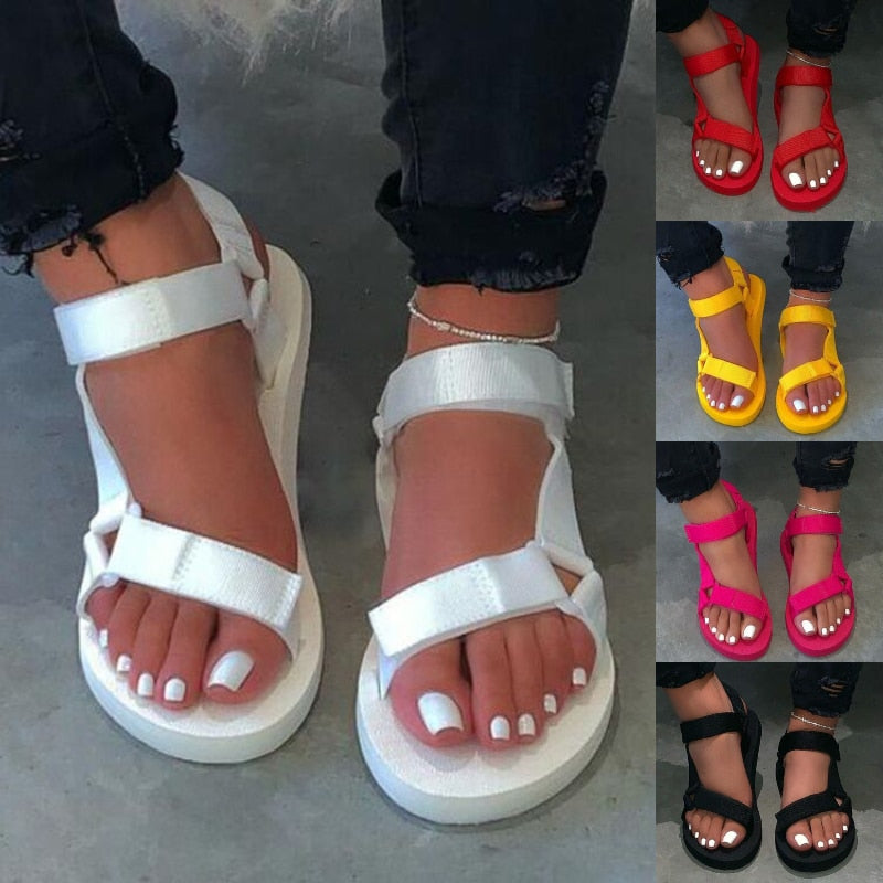 Ladies Outdoor Beach Slippers 2020 New Women Spring/Summer New Soft-Slip Non-Slip Sandals Foam Sole Durable Sandals