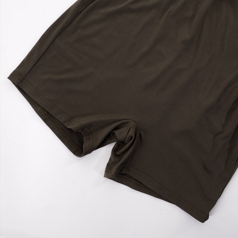 Solid Color High Waist Tight Sports Yoga Romper