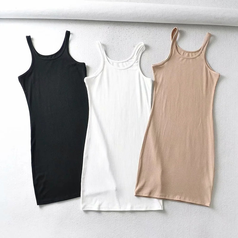 Sexy Knitted Sleeveless Tank Dress