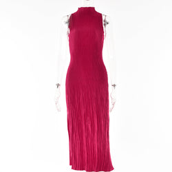 Bodycon Striped Long Dress with Waist Cinching