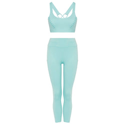 Sports Bra High Waist Leggings Shorts Yoga Set