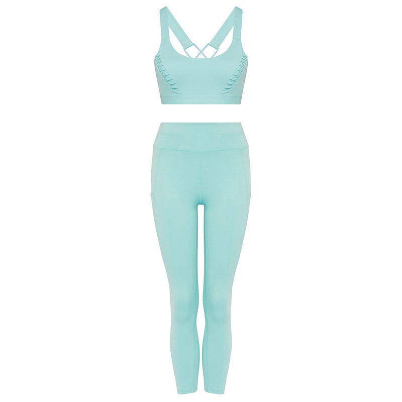 Sports Bra High Waist Leggings Shorts Yoga Set
