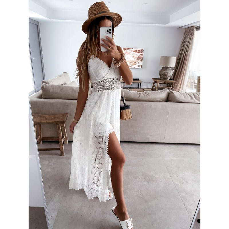 Sexy Spaghetti Strap Patchwork LACE Jumpsuit