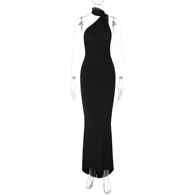 Sleeveless Backless Sexy Pleated Dress