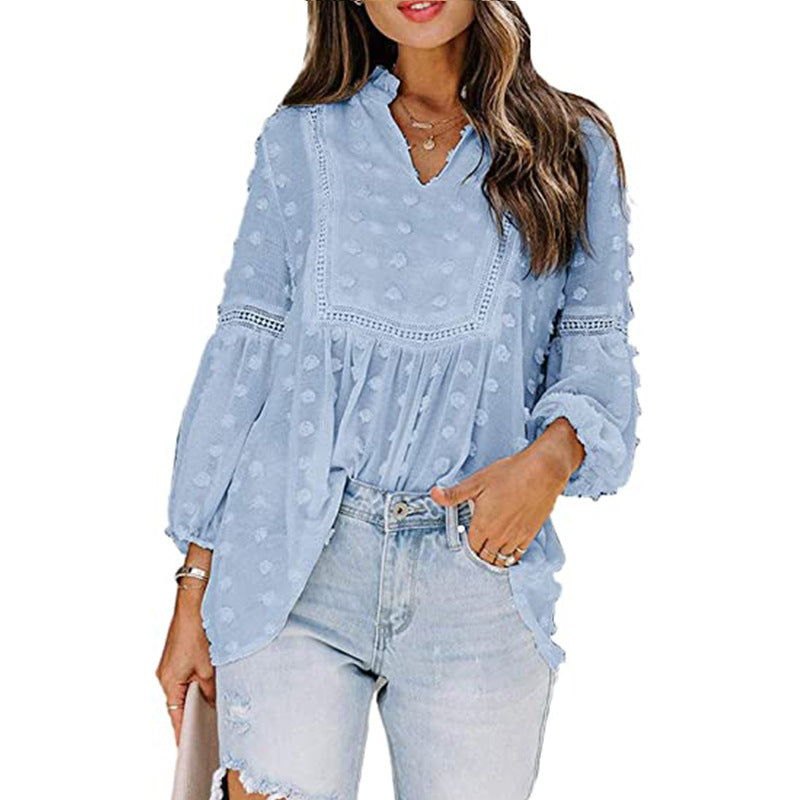 Chiffon Women Lace Blouse