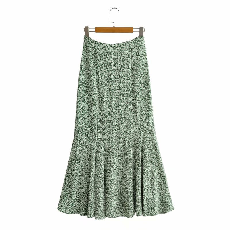 Floral Printed Women High Waist Long skirt