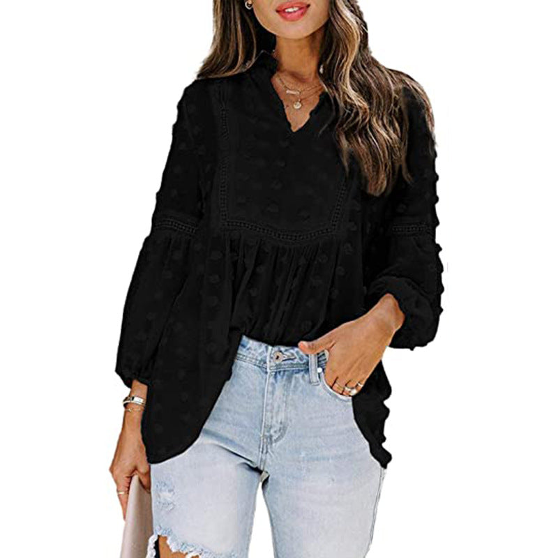 Chiffon Women Lace Blouse