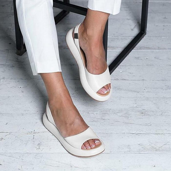 Women Summer Sandals PVC Leather Shoes Summer Fashionable Open Toes Platform Chaussure Femme Sexy Women's Sandals