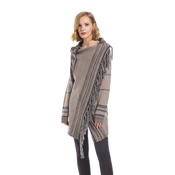 Fringed Sweater Knitted Cardigan Coat