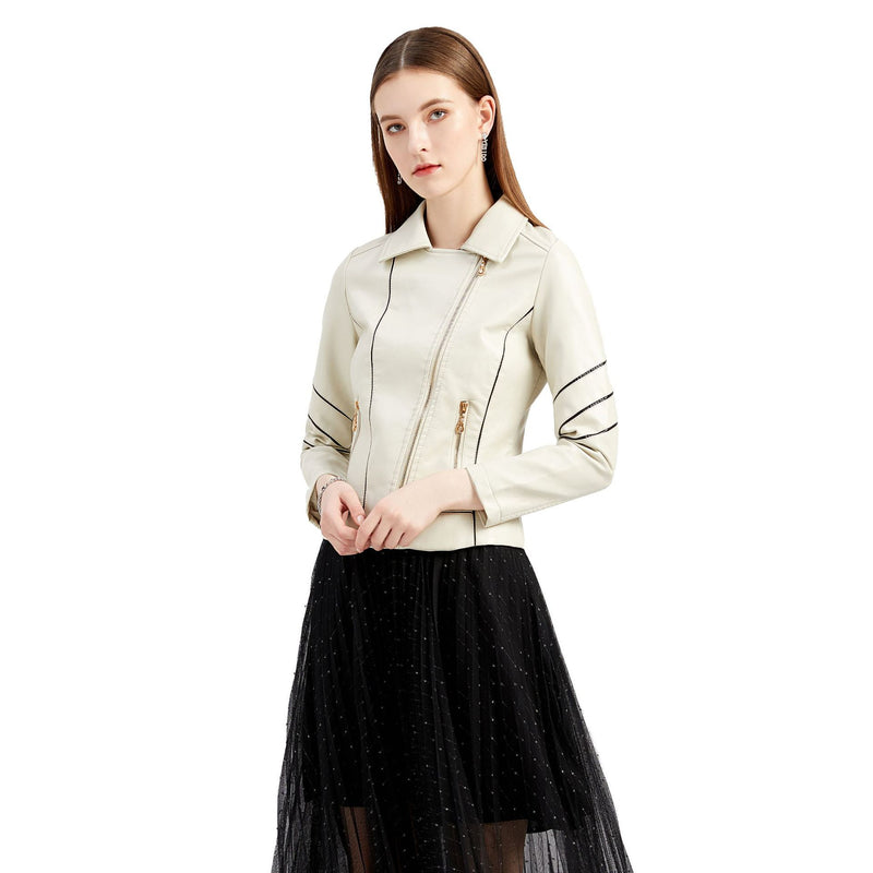Faux PU Leather Jackets Coat Women Outerwear